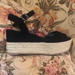 Steve Madden suede platform sandals
